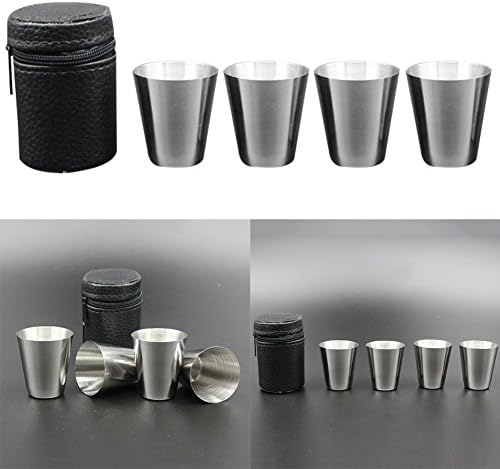 Amazon Amaa カップ ステンレス 登山 30ml 4セット アウトドア 携帯便利 Chenrui マグ シェラカップ