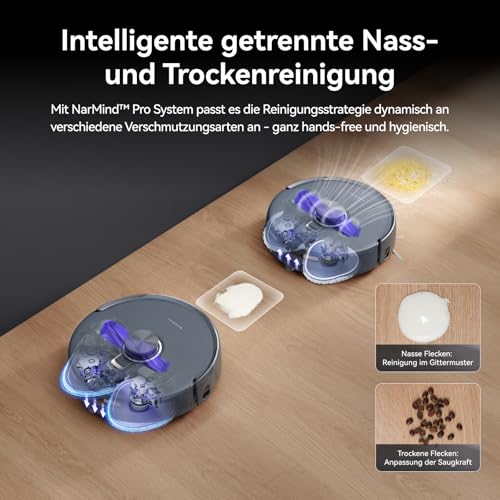 NARWAL Freo Z10 Ultra robotstofzuiger met 18.000Pa zuigkracht, driehoekige dweil, randreiniging, anti-klit en AI-sensoren - Afbeelding 6