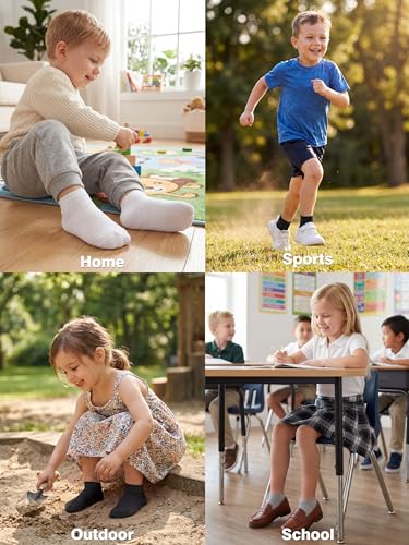 Image of Cooraby 25 Pairs Kids' Low Cut Socks Half Cushion Sport Ankle Athletic Socks
