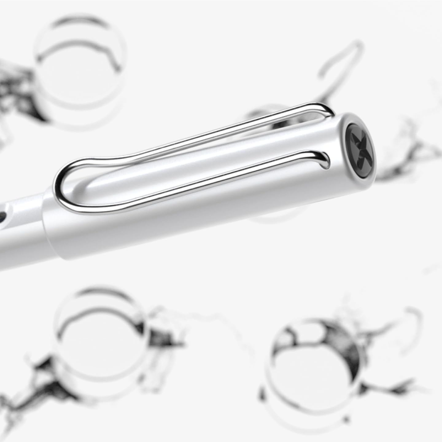 LAMY AL-star whitesilver - Fountain Pen with ergonomic grip & polished steel nib in size F - lightweight aluminum body - including LAMY T 10 blue cartridge - Right-Handed