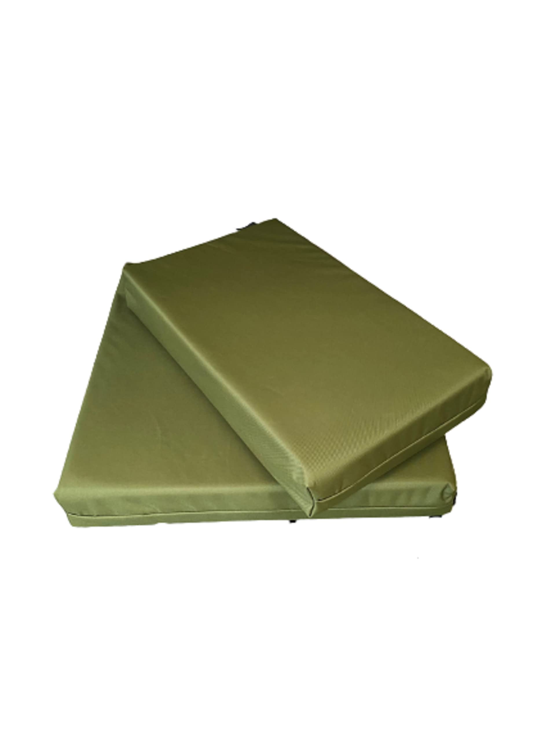 MOTHER LAND CUSHION REPLACEMENT RATTAN CUSHIONS PAD GARDEN PATIO FURNITURE FOR SOFA SEAT & BACK CUSHION WITH FOAM FILLING (SEAT PAD 60CM X60CM X10CM, GREEN)