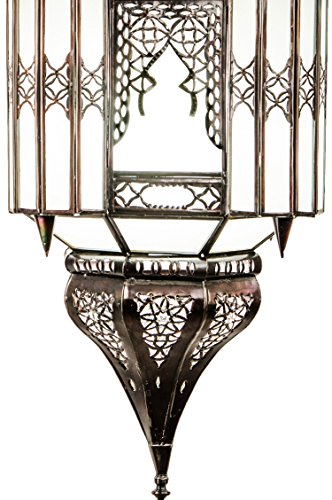 Orientalische Lampe Pendelleuchte Weiß Aariz 60cm E27 Lampenfassung | Marokkanische Design Hängeleuchte Leuchte aus… – Bild 5