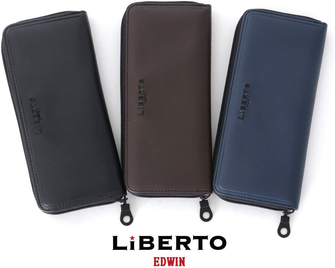 [リベルト エドウィン] 財布 メンズ 父の日 ギフト クロメタル レザー 長財布 長サイフ さいふ サイフ 合成皮革 ラウンドファ