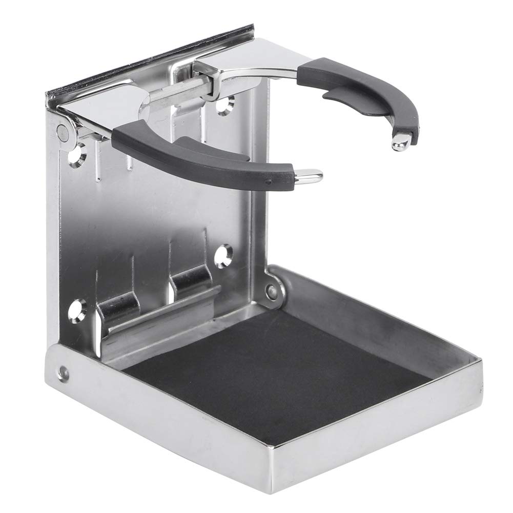 Porte-gobelets Pliants Réglables en Acier Inoxydable, Porte-gobelet Rabattable pour Bateau Marin Camion RV
