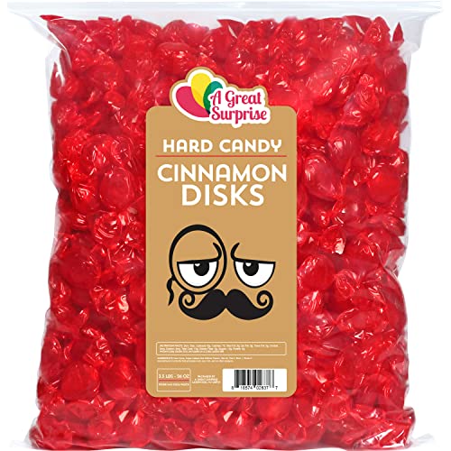 Cinnamon Hard Candy - Spicy Cinnamon Candy - Cinnamon Discs - Red Candy For Candy Buffet - Red Candy - 3.5 Lb Bulk Candy #TOP9