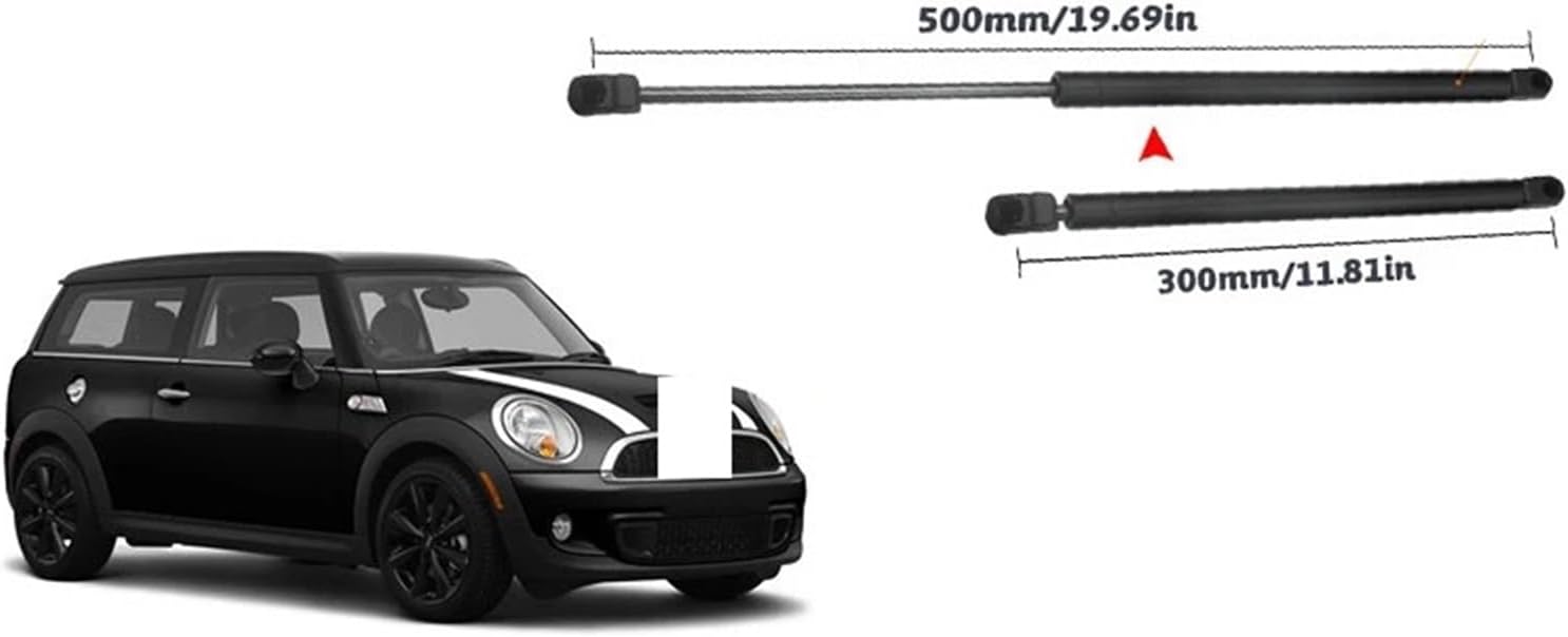 Tailgate Struts Car Gas Spring Lift Strut Front Bonnet Hood Rear Tailgate Boot Support Rod Fit for BMW Mini Cooper R50 R53 2002-2006 Accessories Steady(Front Hood strut)