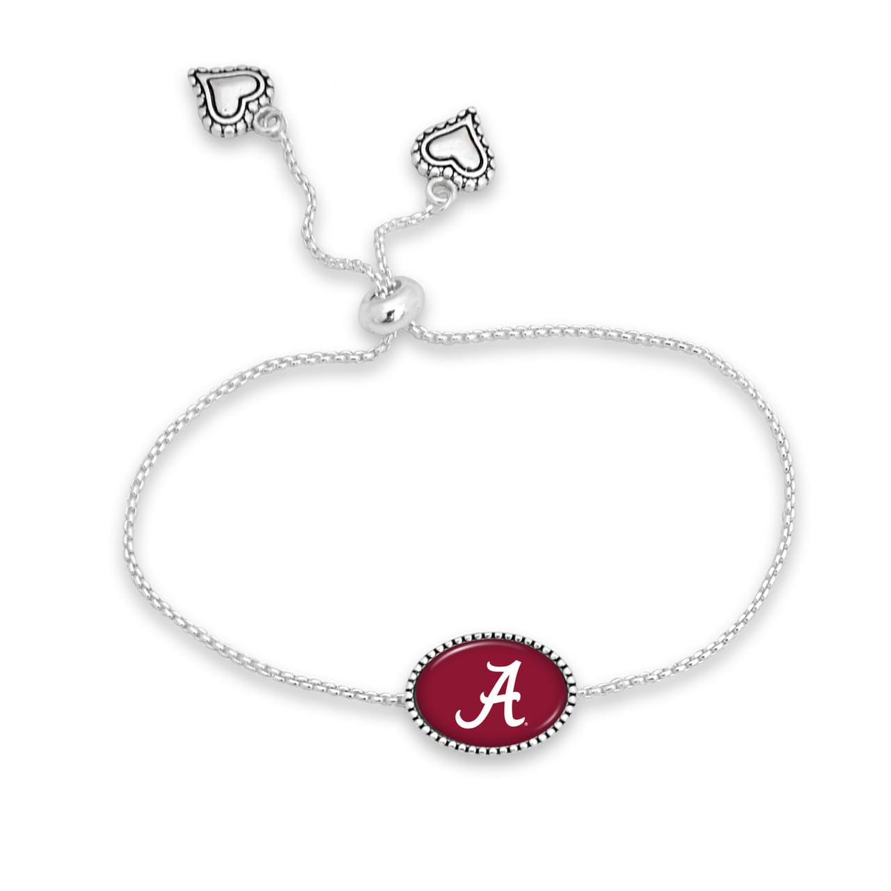 From the Heart Alabama Crimson Tide Kennedy Bracelet Adjustable Slider Bead Jewelry Gift Licensed UA