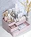 MIUOPUR Makeup Organizer for Vanity, Large Capacity Desk Organizer with Drawers for Cosmetics, Lipsticks, Jewelry, Nail Care, Skincare, Ideal for Bedroom and Bathroom Countertops - Large Pink
