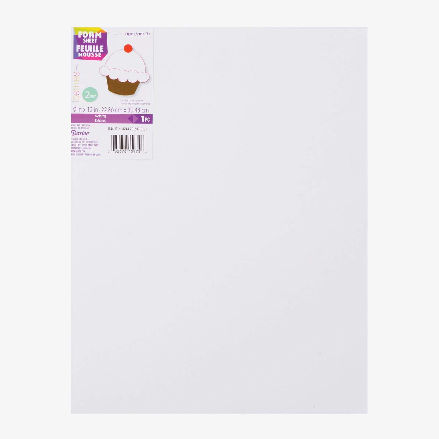 DariceBulk Buy Foamies Foam Sheet White 2mm thick 9 x 12 inches (10-Pack) 1144-13