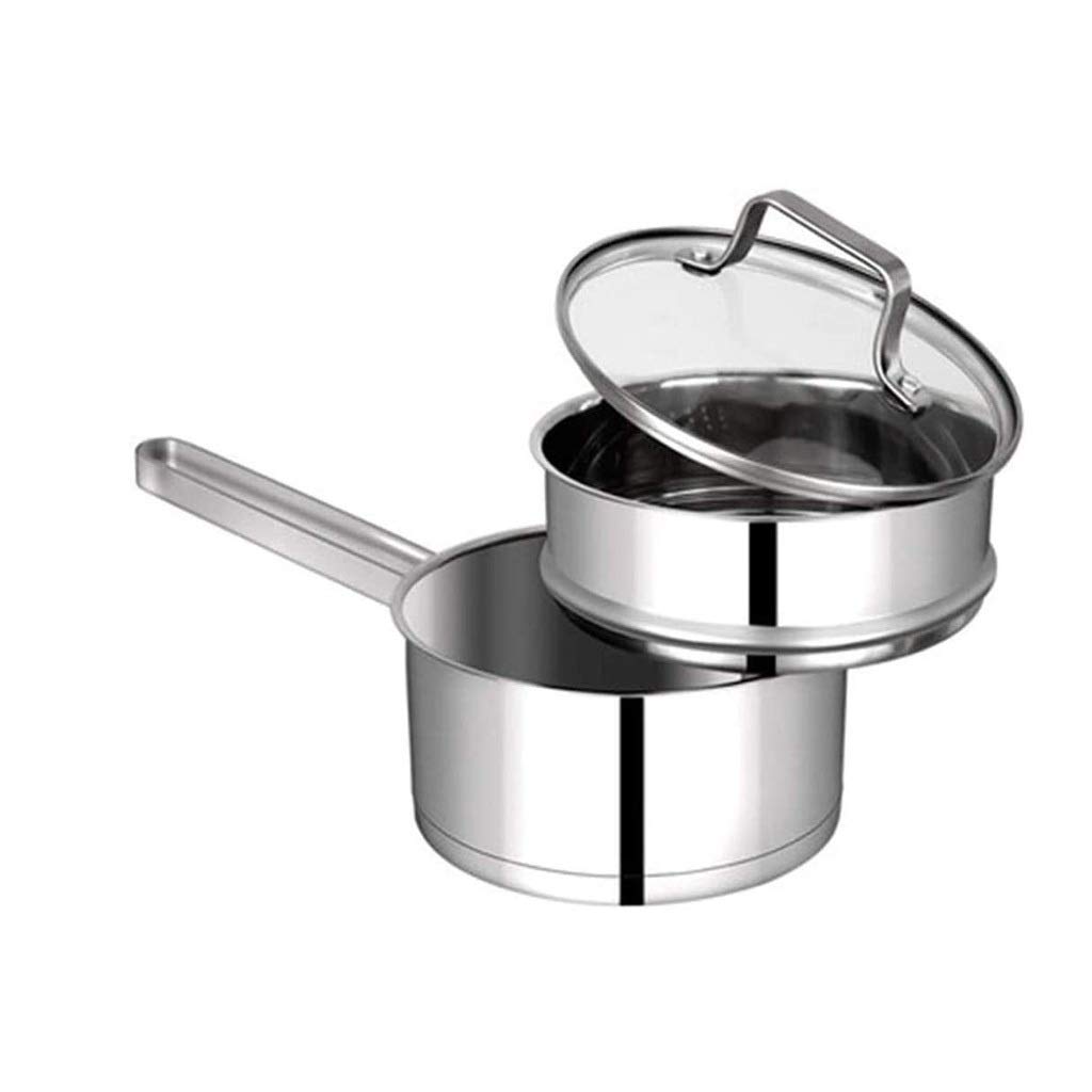 GTHTUHFD 304 Stainless Steel Milk Pot Household Instant Noodle Non-Stick Steamer Small Soup Pot Complementary Food Induction Cooker Pot