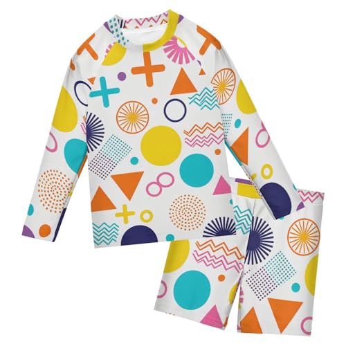 Ropa de natación infantil para playa y piscina con estampado abstracto