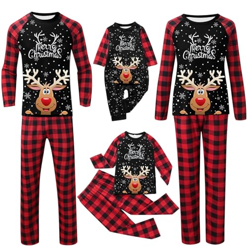 Matching Family Christmas Pajamas Trendy Xmas Print Christmas Pajamas Set Pajamas Matching Set for Family3