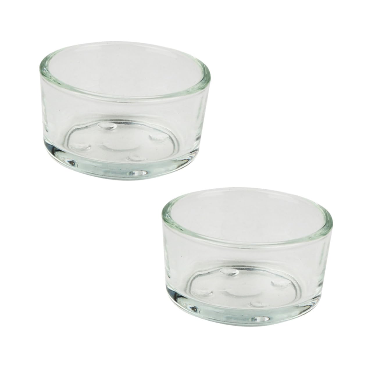 COLLBATH 4Pcs Transparent Glass Reptile Feeder Bowl for Water and Food Durable and Feeding Supplies for Lizards Turtles and Pets