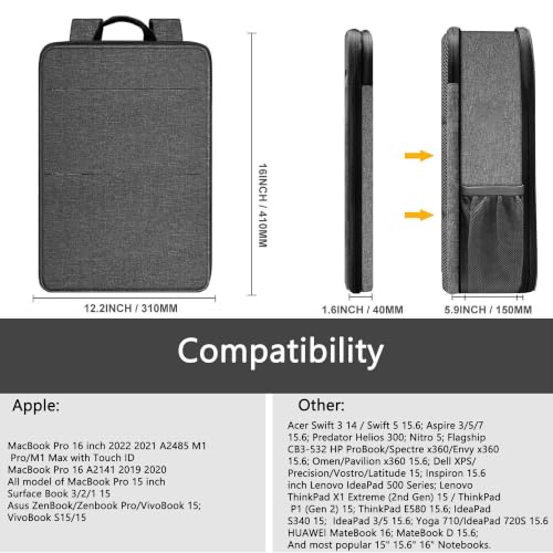 Image of ZINZ Slim & Expandable Laptop Backpack 15 15.6 16 Inch Sleeve with USB Port