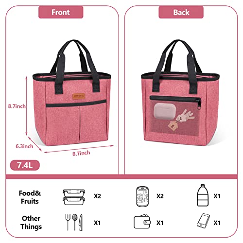 Fithome Small Insulated Lunch Bags For Women, Leakproof Lunch Box For Women And Men, Reusable Thermal Lunch Tote Cooler, Adults Fashion Lunch Bags For Work/Picnic/Travel #TOP5