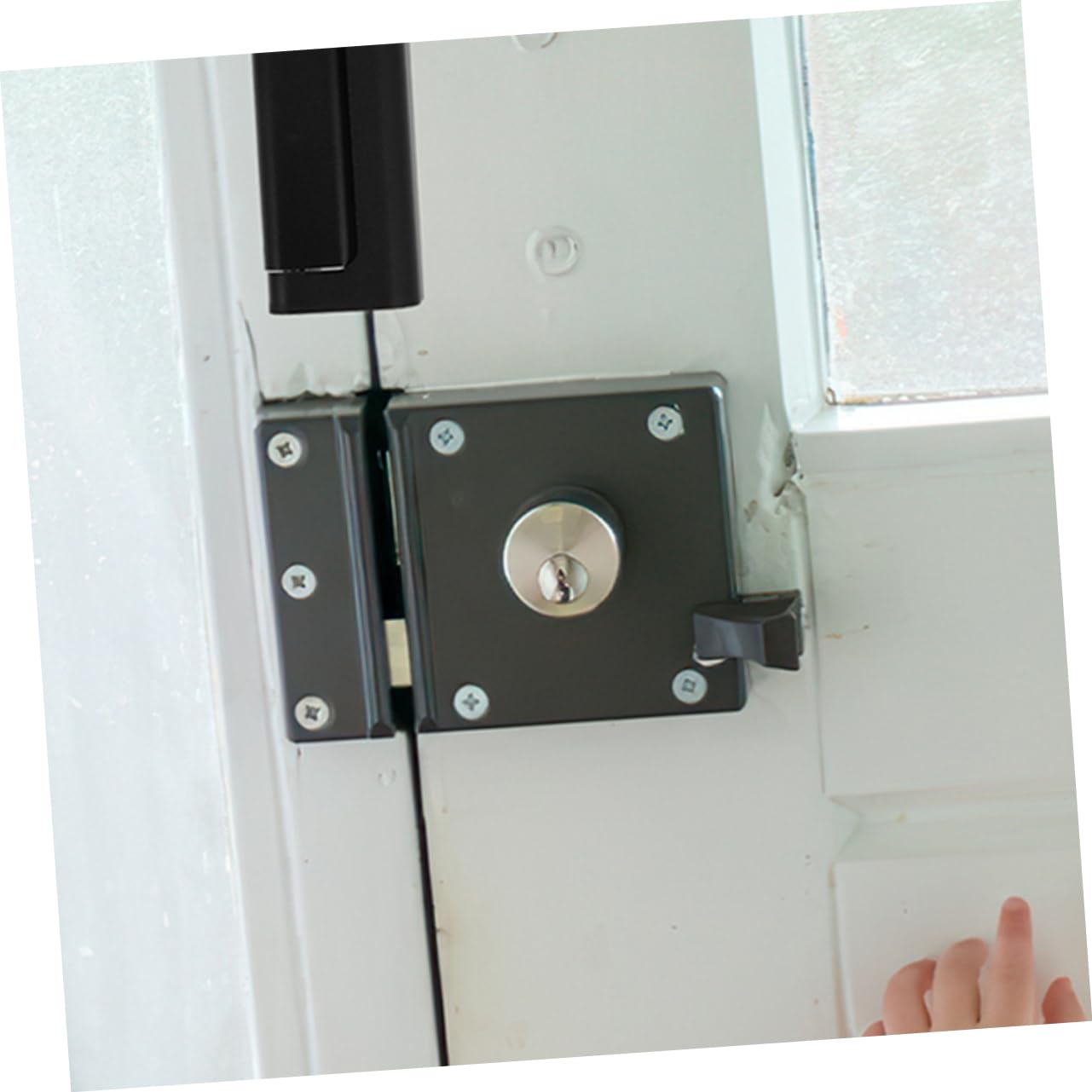 Lurrose 4pezzi Serratura Sicurezza Per Porta Ingresso Design Semplice e e Ufficio Facile Da Installare e Resistente