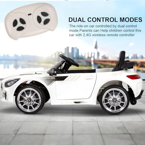Image of Kawaii Kids AMR GT Battery Operated Sports Car for Kids with Music & Light for 1 to 5 Years Kids - White
