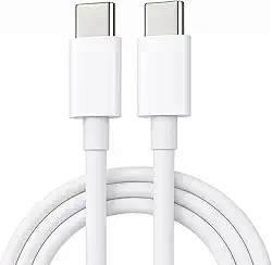 Cabo Tipo C USB C 60W Cabo Carregador Turbo Tipo C Para Samsung Motorola Xiaomi LG iPhone 15 16 Cor Branco Reforçado, Rápido, Resistente, Premium.
