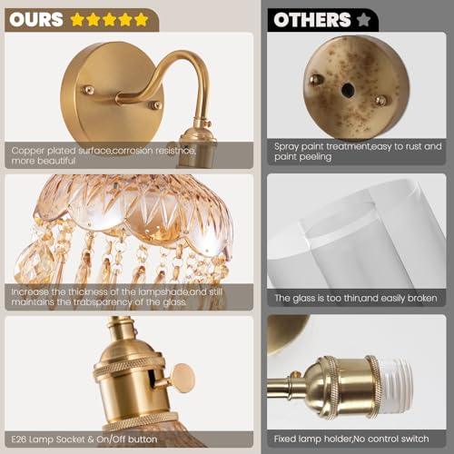 Image of Vintage Battery Operated Set of Two,Wireless Wall Sconces Dimmable Rechargeable Battery, 12 Colors RGB Lamp with Remote for Dining Room Hallway Living Room