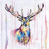 Oktober-Fest Herbst Serviette-n Hirsch bunt, 33 x 33cm, 20 Stück-Packung, 3-lagig FSC zertifiziert Eco Label