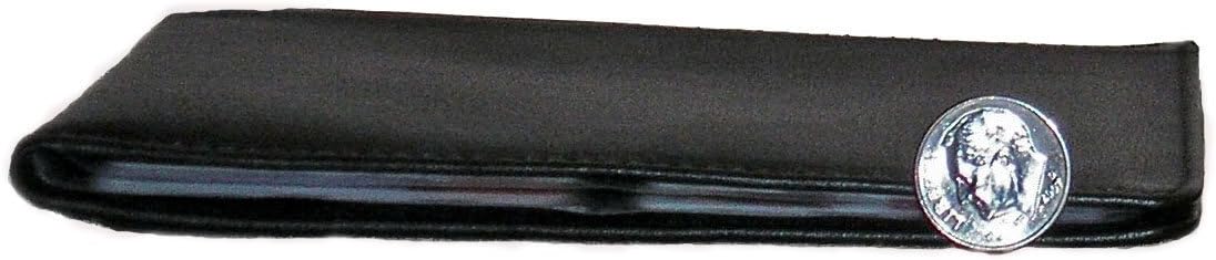 Savvy Caddy SC-8 Mens Black Thin RFID Protection Leather Wallet, Holds 8 Cards