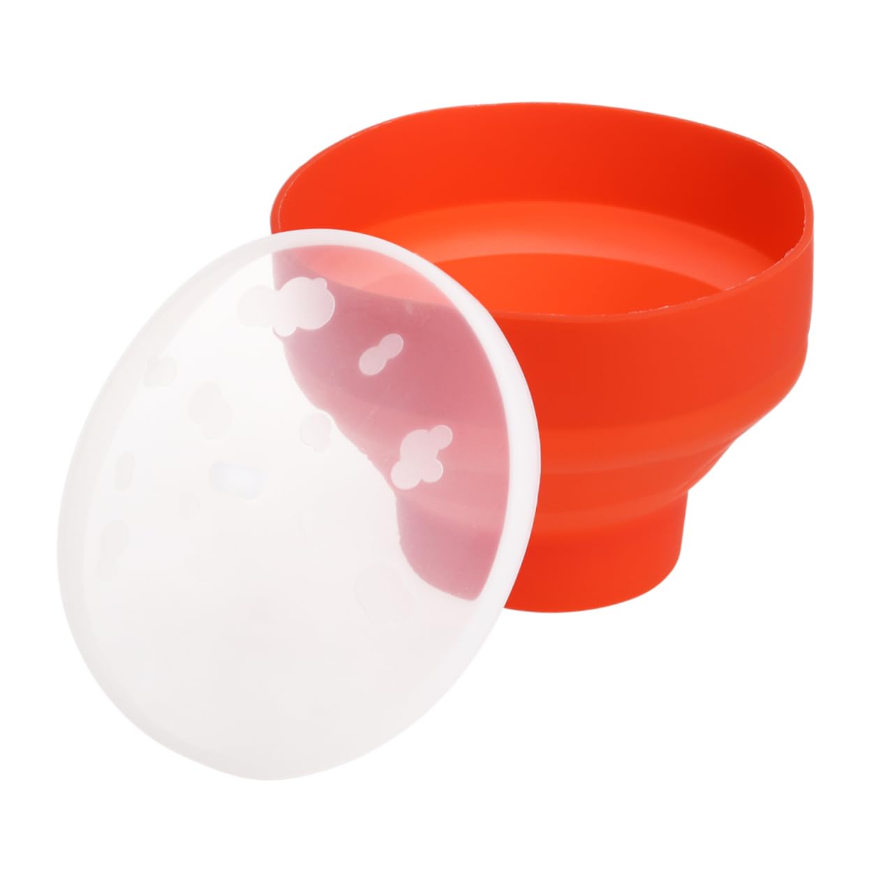 FUNOMOCYA Diy Popcorn Bowl Lid Red 20x14.5cm Portable Dishwasher Safe Great for Home Kitchen Use