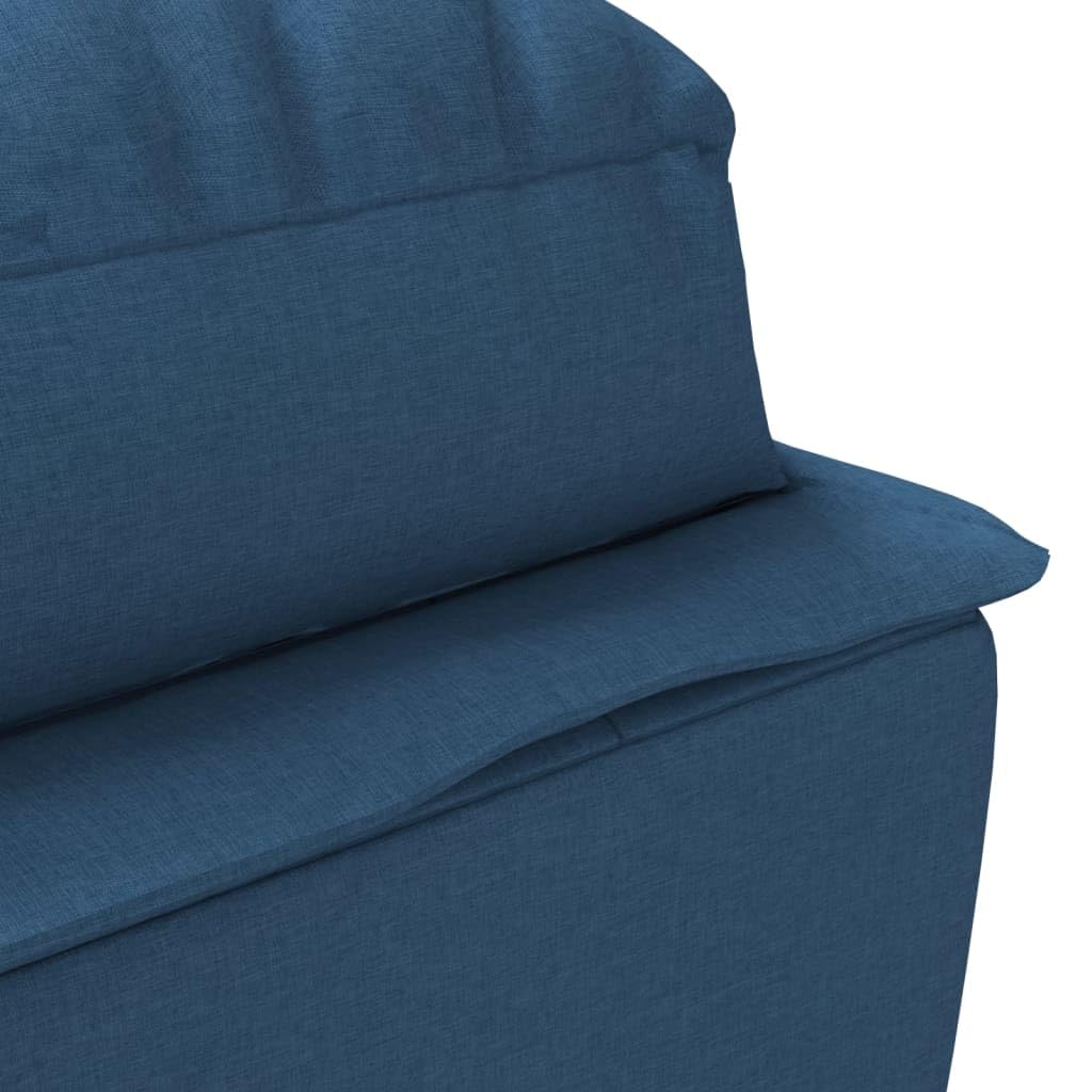 vidaXL Chaiselongue mit Kissen, Liegesessel mit Sperrholzlatten Metallbeine, Relaxliege für Wohnzimmer, Relaxsessel Liegestuhl, Blau Stoff