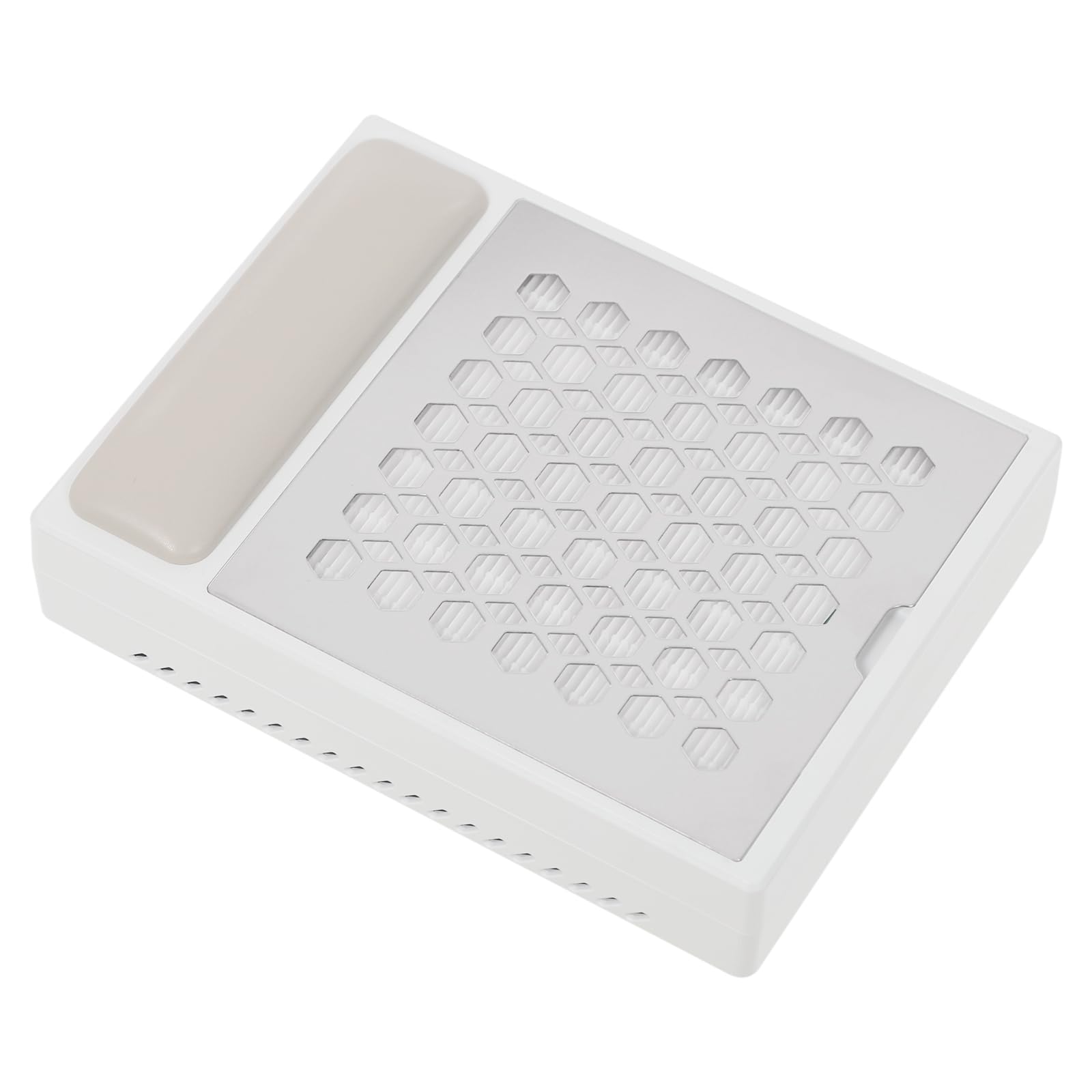 Aspirador de uñas profesional de 56 W, 4200 rpm, soporte de mano, PU (blanco)