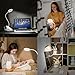 CUHIOY Clip on Reading Light for Bed Headboard, Rechargeable Battery Clamp on Bunk Bed Light, 5 Colors 5 Brightness Flexible Neck Desk Lamp, Eye Protect LED Touch Control Book Lights at Night for Kids