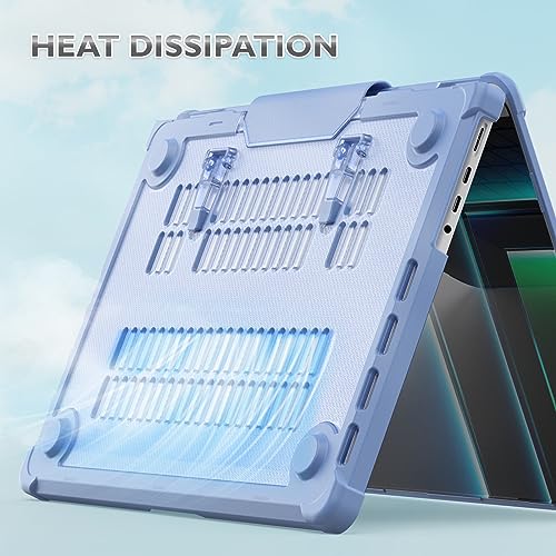 Funda MacBook Pro 14 rígida transparente con protector de teclado y alfombrilla 6