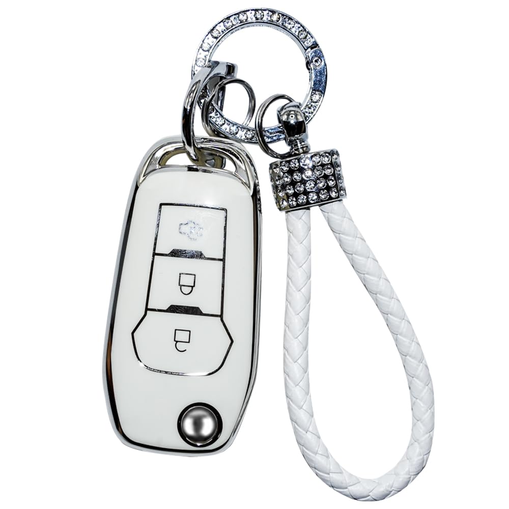 RCBDCYGJ Schlüsselhülle Autoschlüssel Hülle, Schlüsselcover Schlüsselgehäuse Schlüssel Schutzhülle Passt für Ecosport Edge Explorer Everest Escape Fiesta Focus Fusion Titanium Galaxy Kuga Mondeo Puma