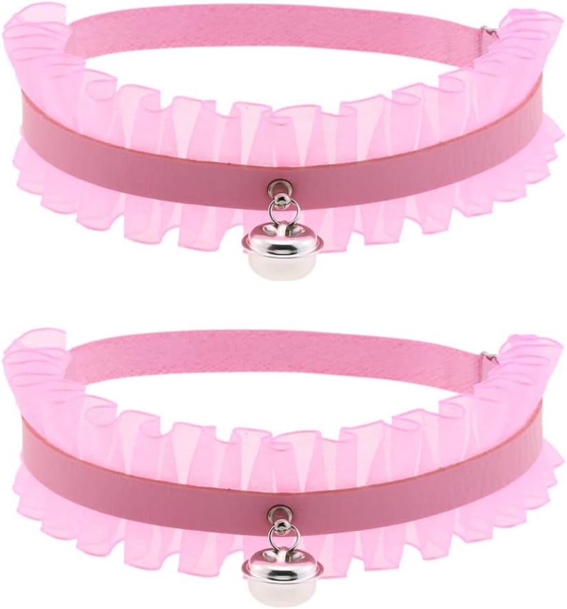Women Girl Leg Garter Goth Leather Garters Belt Punk Lace Elastic Thigh Garters Adjustable