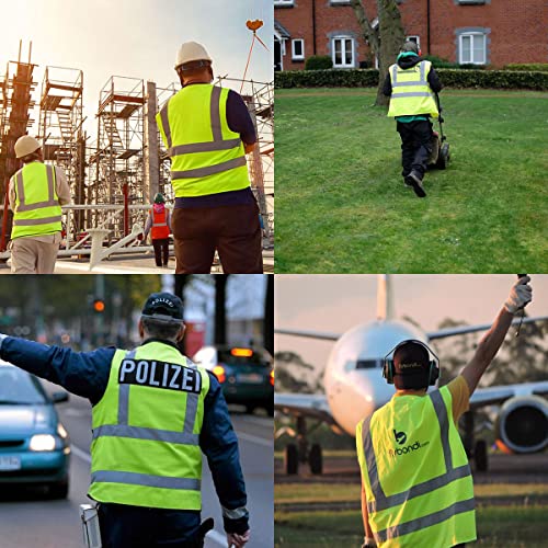 Evershare 1 Pack Custom Logo High Visibility Safety Vest Breakaway Velcro Hi Vis Viz Reflective Security Vest Customized #TOP6