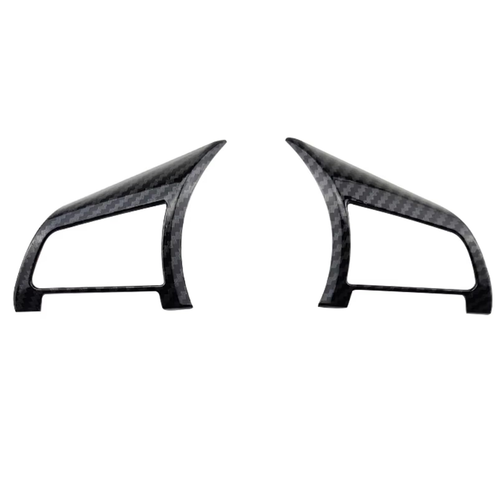 Trim Sticker Accessories Car Steering Panel Trim Sticker for Nissan for Qashqai for Xtrail for Rogue for Versa for Kicks for Leaf for Sentra Car Interior Decoration(2piece Carbon Black)