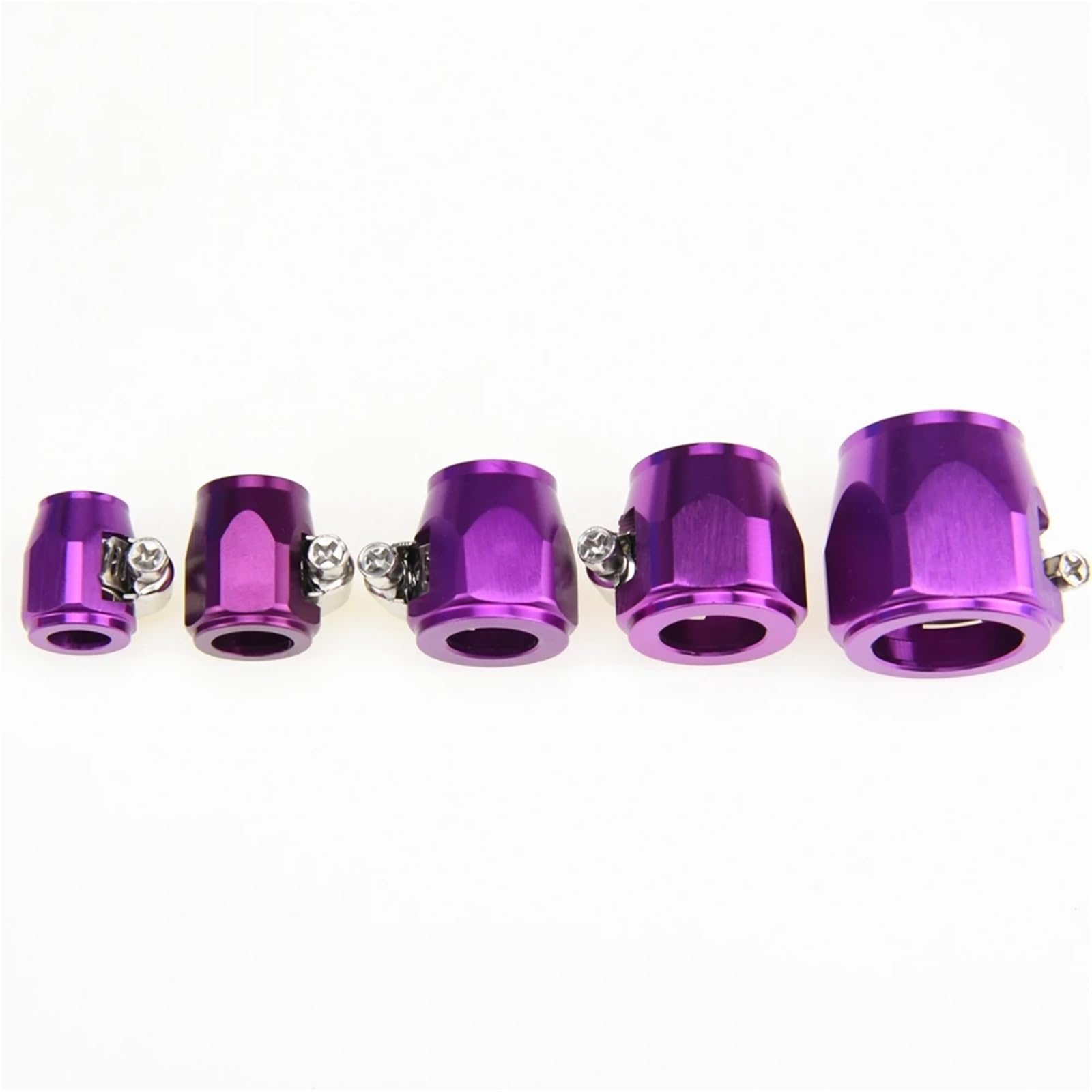 Lot de 10 colliers de serrage en aluminium AN4/AN6/AN8/AN10/AN12 - Pour une installation propre (rouge, 10 pièces AN10)