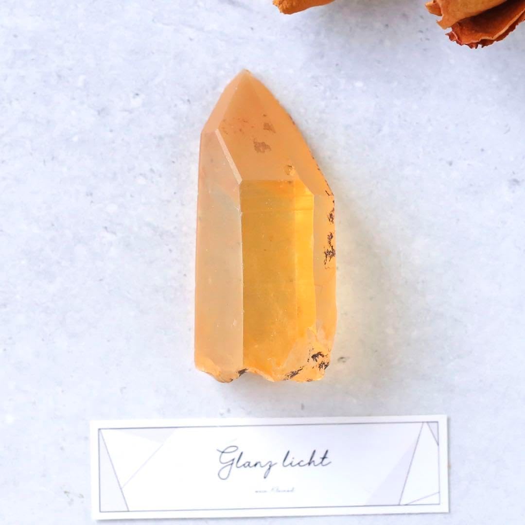国内即発 VIPにて タンジェリンクォーツ 蜜柑水晶 天然石 水晶 鉱物 一点物 健康