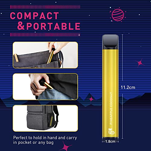 X-SPACE-Disposable-Vape-Total-5000-Puffs-Disposable-E-Cigarette-No-Nicotine-5pcs-Disposable-Vape-Pen-Starter-Kit-Prefilled-Vape-Juice-5-Flavours