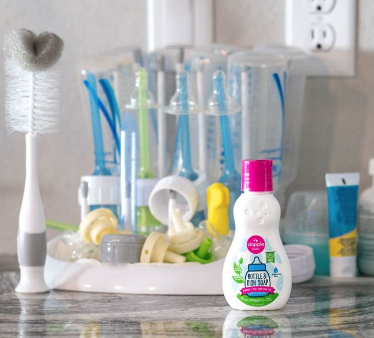 Miniatura 7 de El paquete de platos de Dapple Baby incluye biberón y líquido para platos de Dapple Baby Travel tamaño 3 onzas líquidas y botella de 16.9 onzas