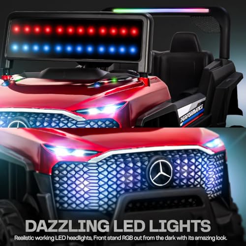 Image of Driving EV Cars for 1, 2, 3, 4, 5, 6 Years | Remote + Steering + Mobile App Control | Kids Jeeps (Entery Level Jeeps [2-6 Years] GT1, Red)