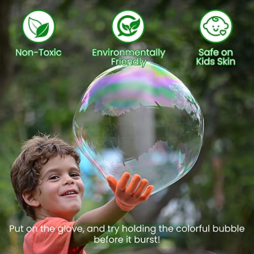 Fun Little Toys 10Packs Giant Bubble Wands Set With 17Oz Bubble Solution, Catchable Big Bubble Wands With Tray Bulk For Kids Adults, Funny Bubble Maker For Summer Outdoor Activity, Easter Party Favors #TOP3