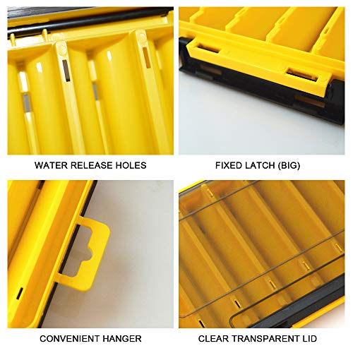 Estojo de armazenamento, Andoer 4 PCS Caixa de pesca isca de pesca Caixas de anzol Lateral Caixa de