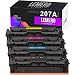 Produktbild LEMEROUtrust HP 207A Toner(Ohne Chip) Kompatibel für HP W2210A W2211A W2212A W2213A für HP Laserjet Pro MFP M283fdw Toner (4er-Pack)