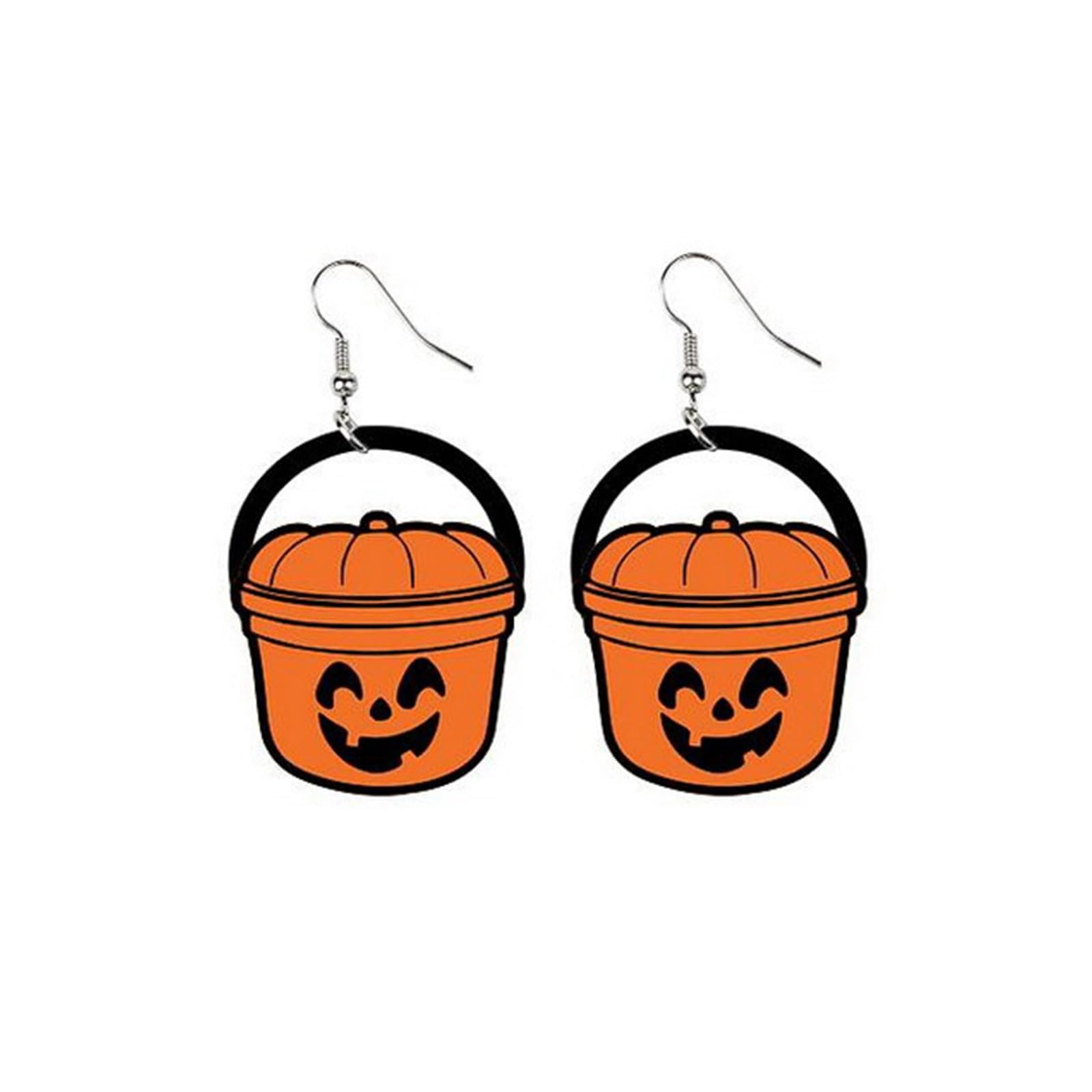 Halloween Earrings for Women Cute Halloween Dangle Earrings Pumpkin Witchy Spooky Earrings Acrylic Vintage Earrings Halloween Cosplay Costume Holiday Jewelry Gifts