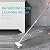 Tile Grout Brush with Extendable Telescopic Long Handle for Cleaning Bathroom Kitchen Patio Garage Deck Tile Marble Stone Floors (White)