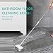 Tile Grout Brush with Extendable Telescopic Long Handle for Cleaning Bathroom Kitchen Patio Garage Deck Tile Marble Stone Floors (White)
