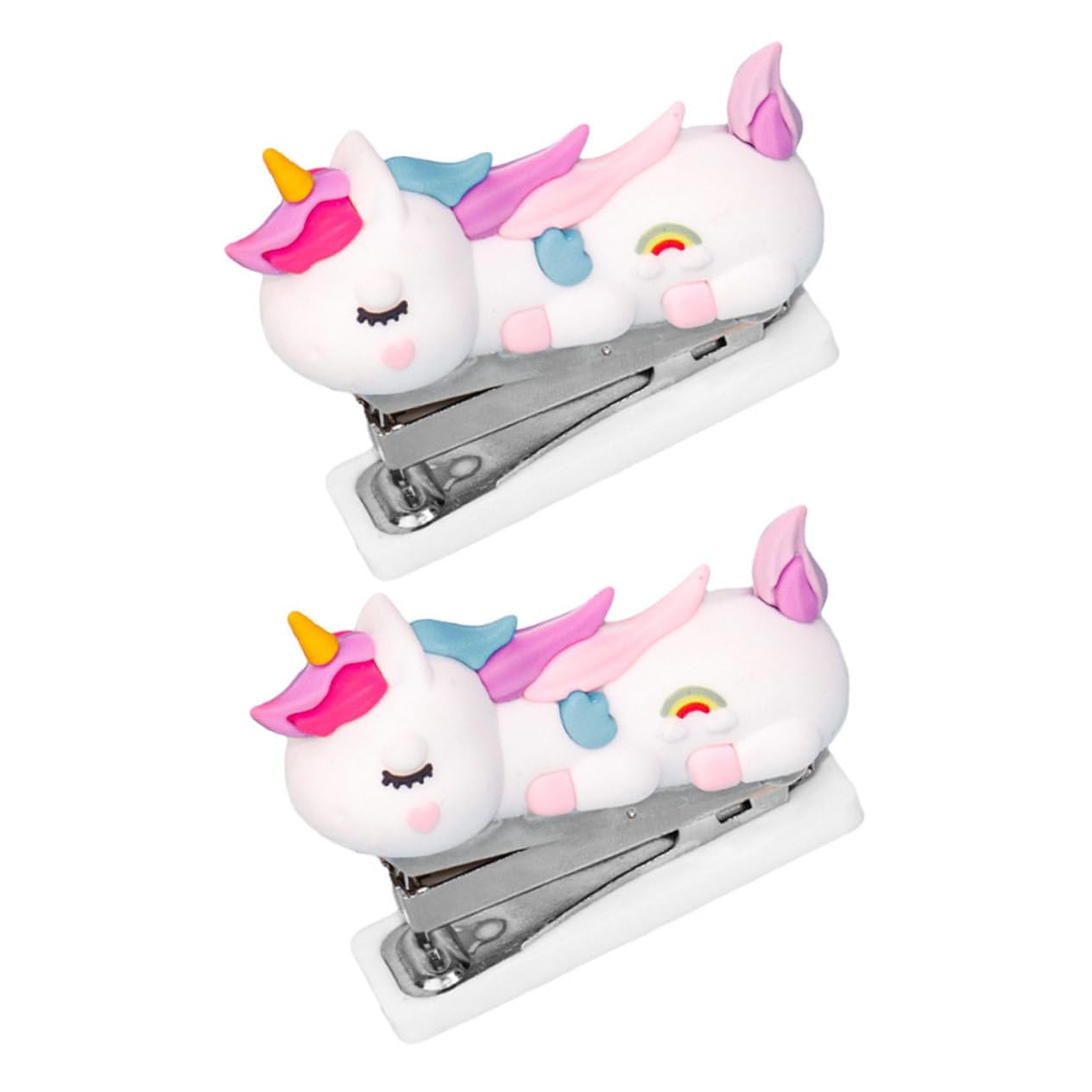 Operitacx 8stücke Niedliche Einhorn-stapler Tragbarer Handstapler Für Zuhause Und Büro Für Studenten Ästhetische Schreibtischaccessoires Heftgerät Für Schule Und Arbeit