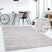 Produktbild Hochflor Teppich | Shaggy Teppich fürs Wohnzimmer Modern & Flauschig | Läufer für Schlafzimmer, Esszimmer, Flur und Kinderzimmer | Langflor Carpet grau 040x060 cm