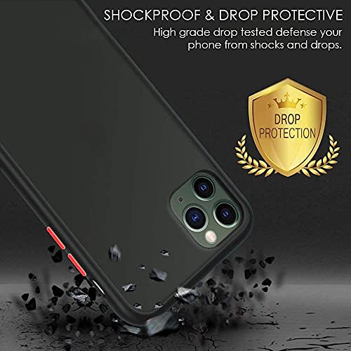 Image of WOW IMAGINE Translucent Hybrid Back Cover Case for Redmi Note 10T 5G | Poco M3 Pro 5G | Smoked Matte Back | 360 Degree Device & Camera Protection | TPU Poly Carbonate Bumper Case (Black Bumper)