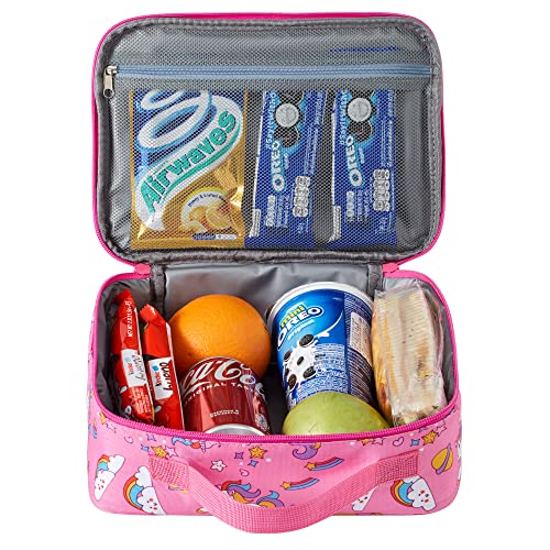 Kids Lunch Box, Insulated Reusable Lunch Bag With Waterproof Liner, Thermal Meal Container Tote For Girls & Boys & Women, Suitable Age:6 Year+(Pink Unicorn) #TOP7