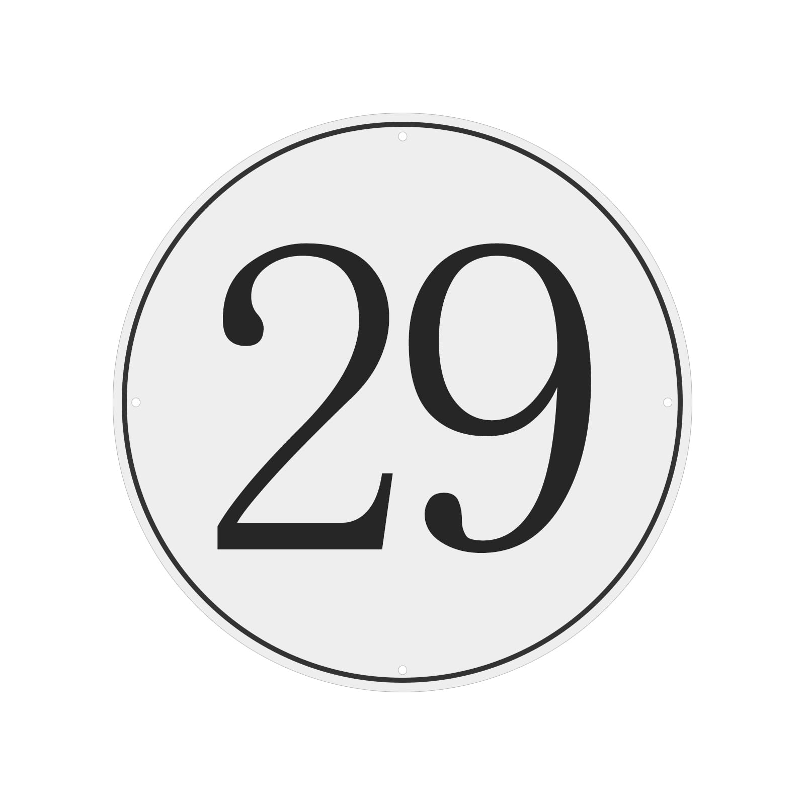 PATIKIL Large Metal Number Sign, 12" Diameter Aluminum Number 29 Sign Plate Area Marker Parking Weather-Resistant Signs for Indoor Outdoor Use